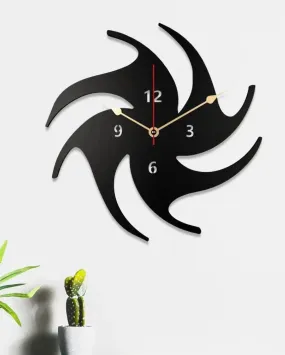 Abstract Volleyball Design Wooden Wall Clock