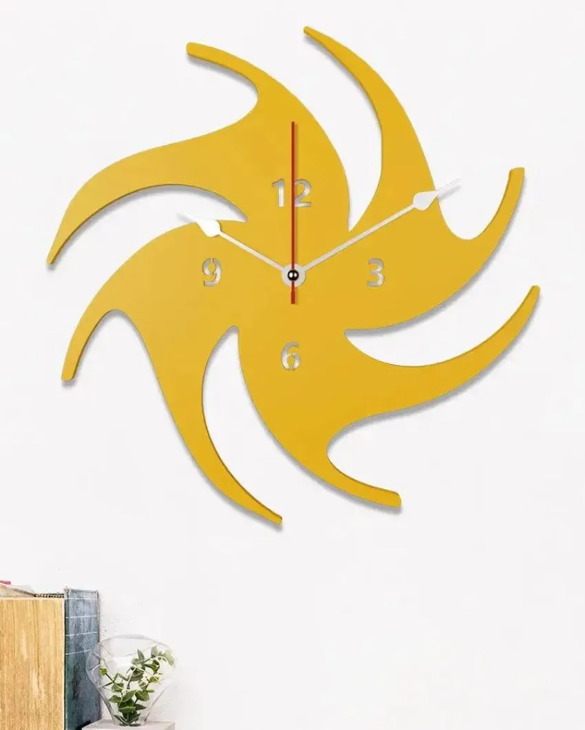 Abstract Volleyball Design Wooden Wall Clock