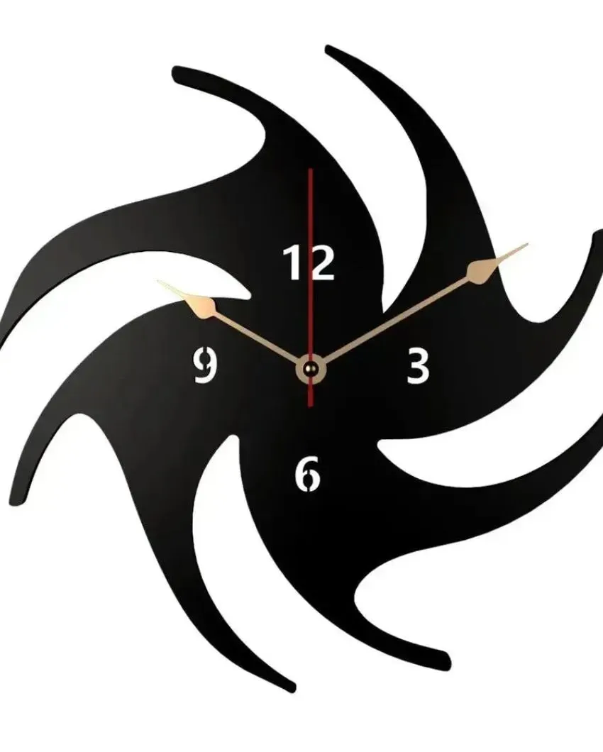 Abstract Volleyball Design Wooden Wall Clock