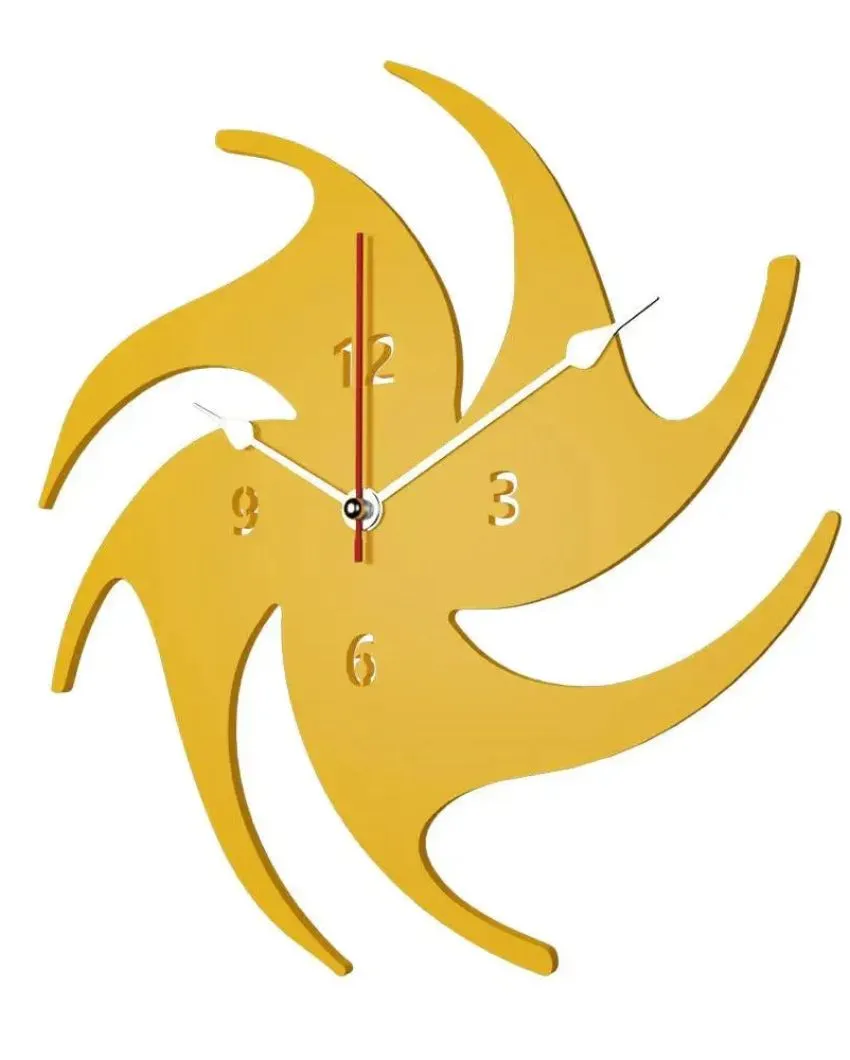 Abstract Volleyball Design Wooden Wall Clock