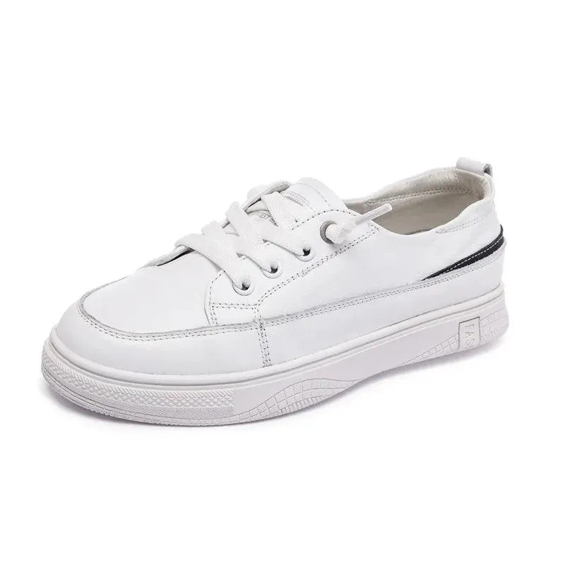 ACS18 Women's Casual Shoes - Leather White Sneakers