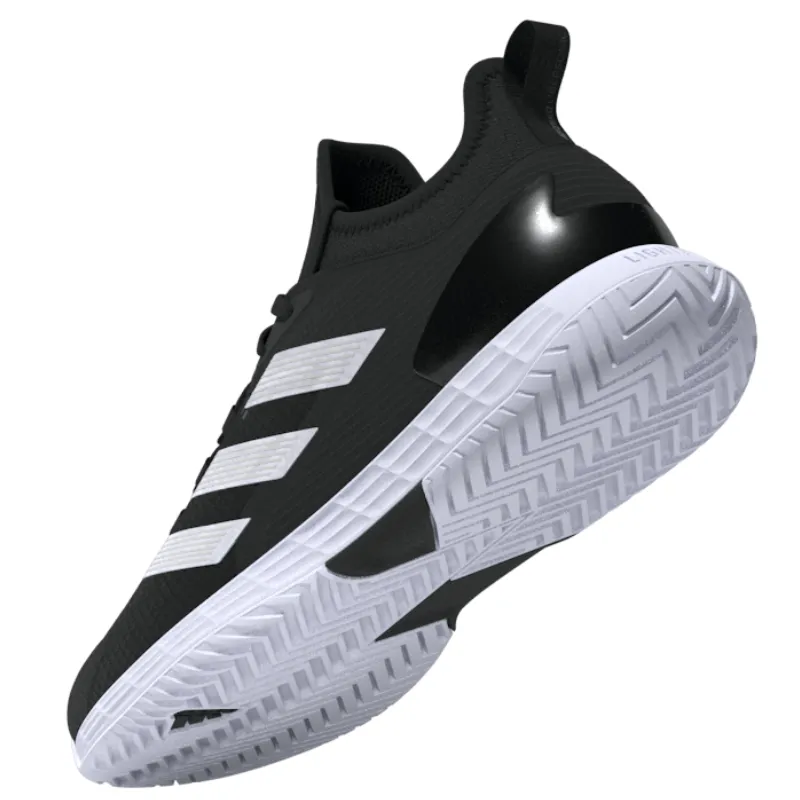 Adidas Adizero Ubersonic 4.1 Mens Tennis Shoes - Core Black / White / Grey Four