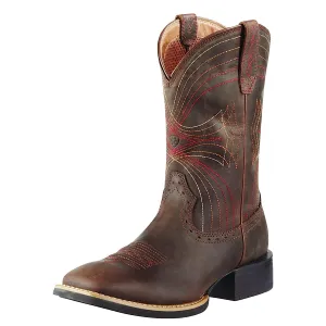 Ariat Mens Sport Wide Square Toe Distressed Brown