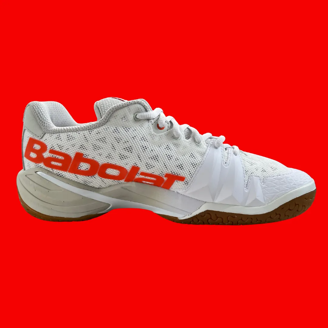 Babolat Men's Shadow Tour Badminton Shoes- White/Light Grey