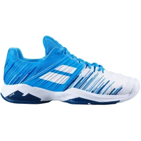 Babolat Propulse Fury All Court Men White Blue Handball Volleyball Basketball Tennis Shoes