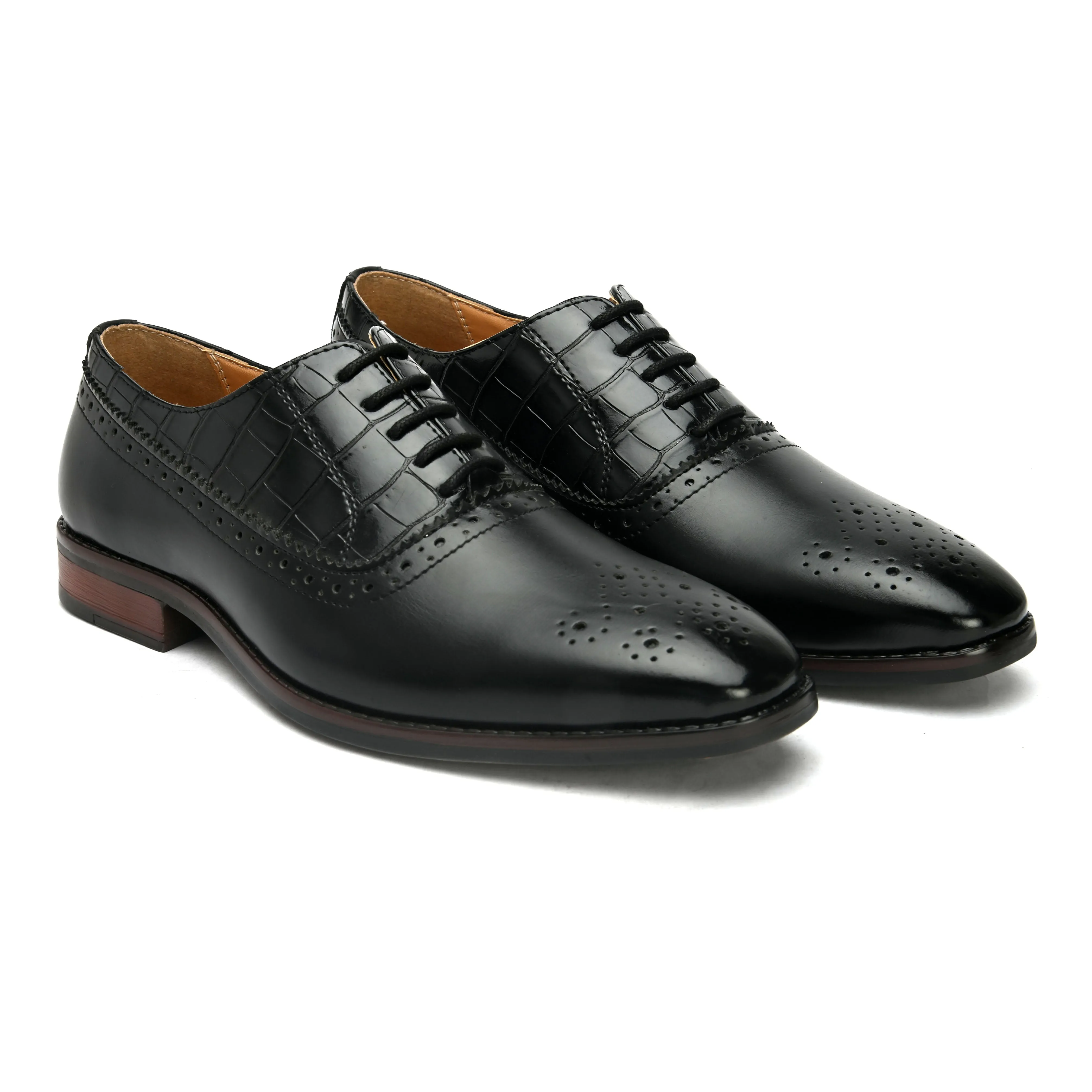 Brogan Black Derby Shoes