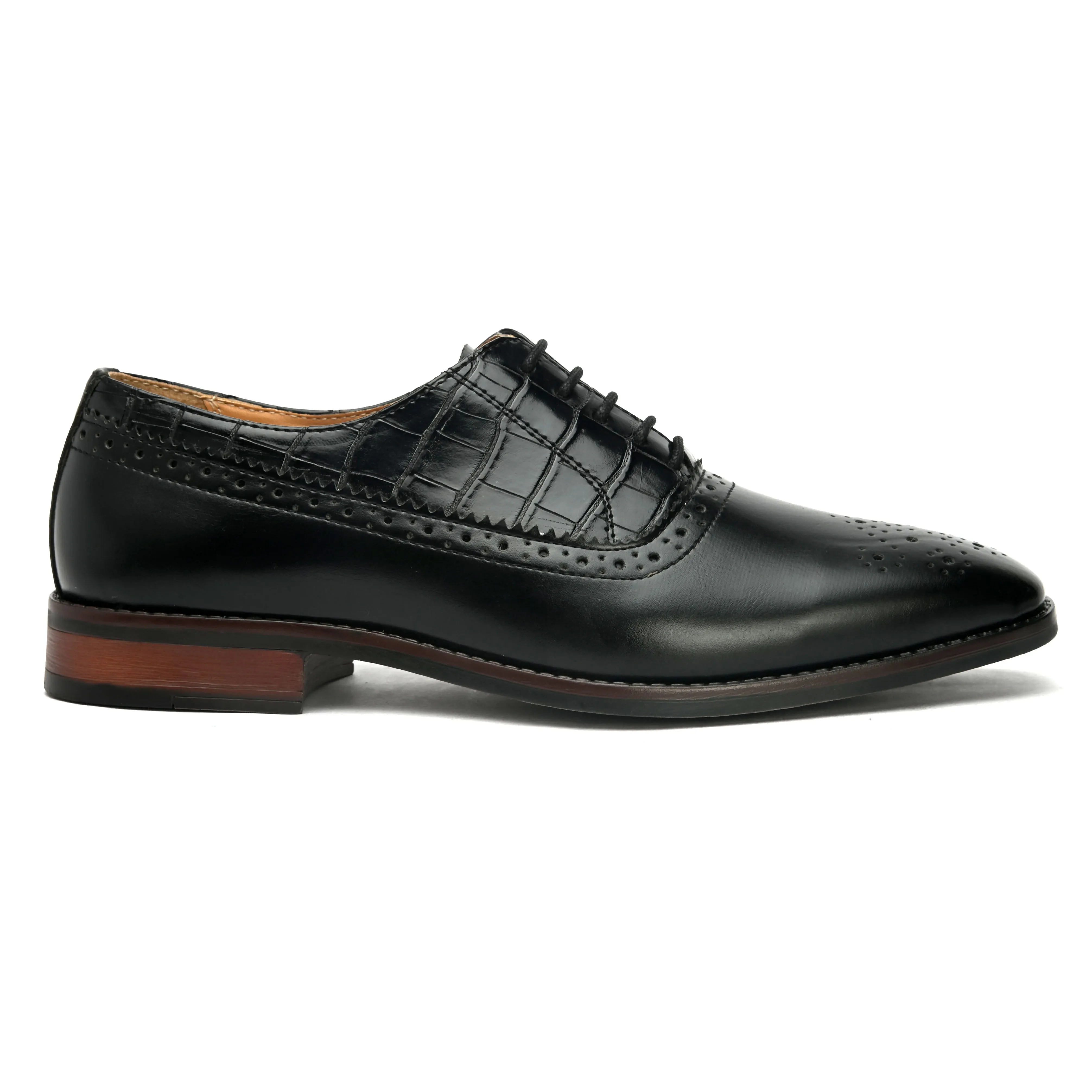 Brogan Black Derby Shoes