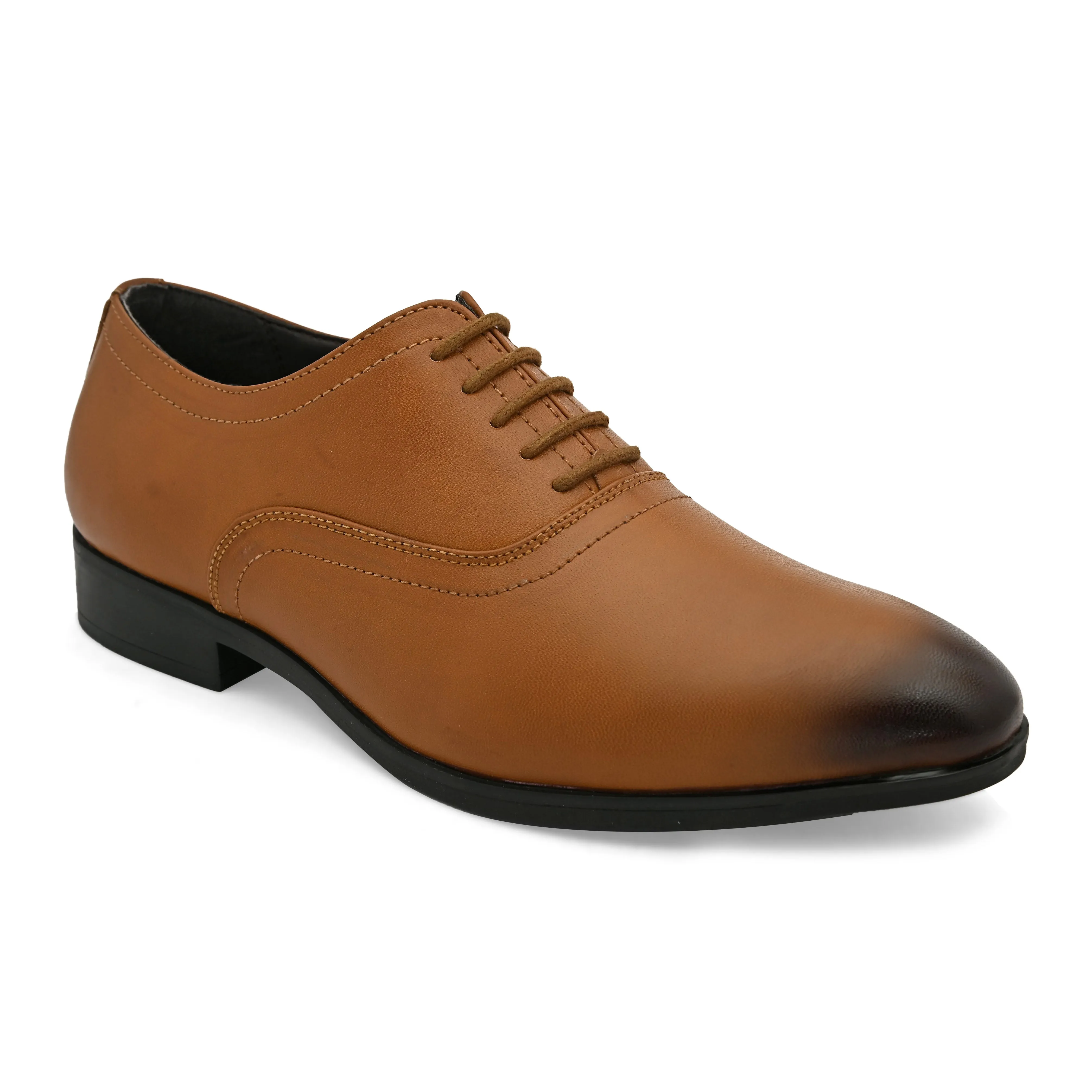 Buxom Tan Derby Shoes