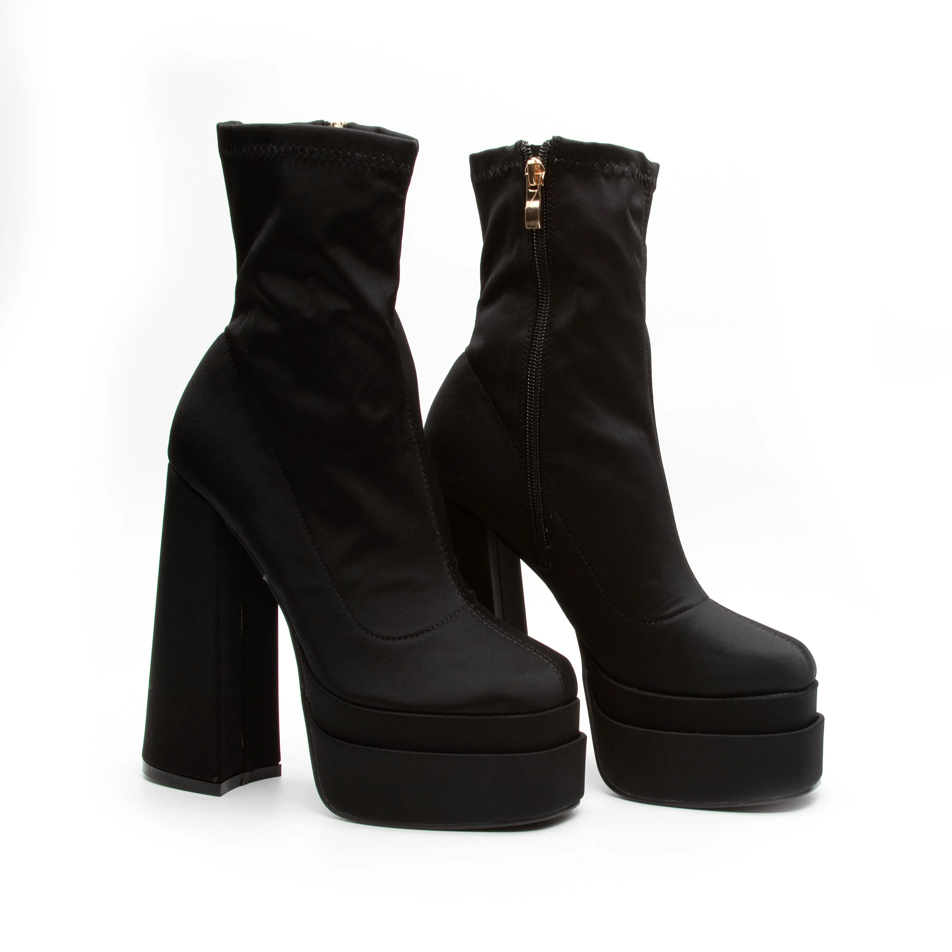 Chunky Platform Thick Heel Boots