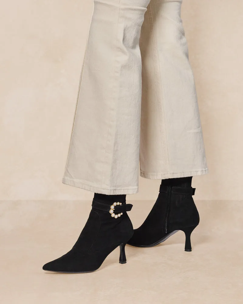 Cora Black Ankle Boots