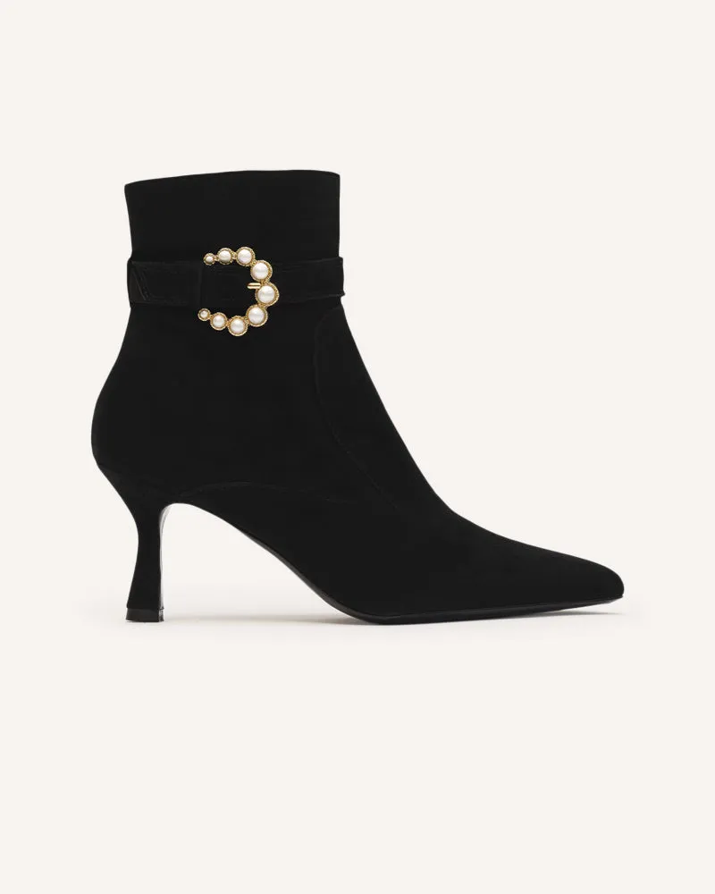 Cora Black Ankle Boots