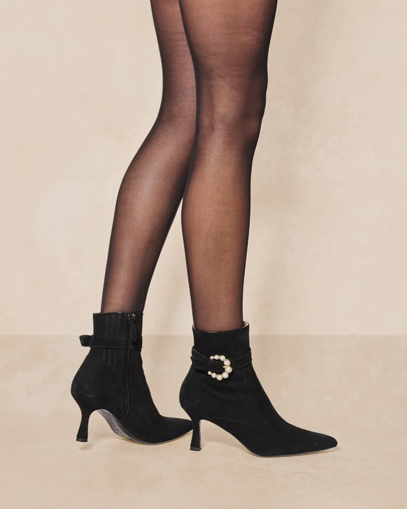 Cora Black Ankle Boots