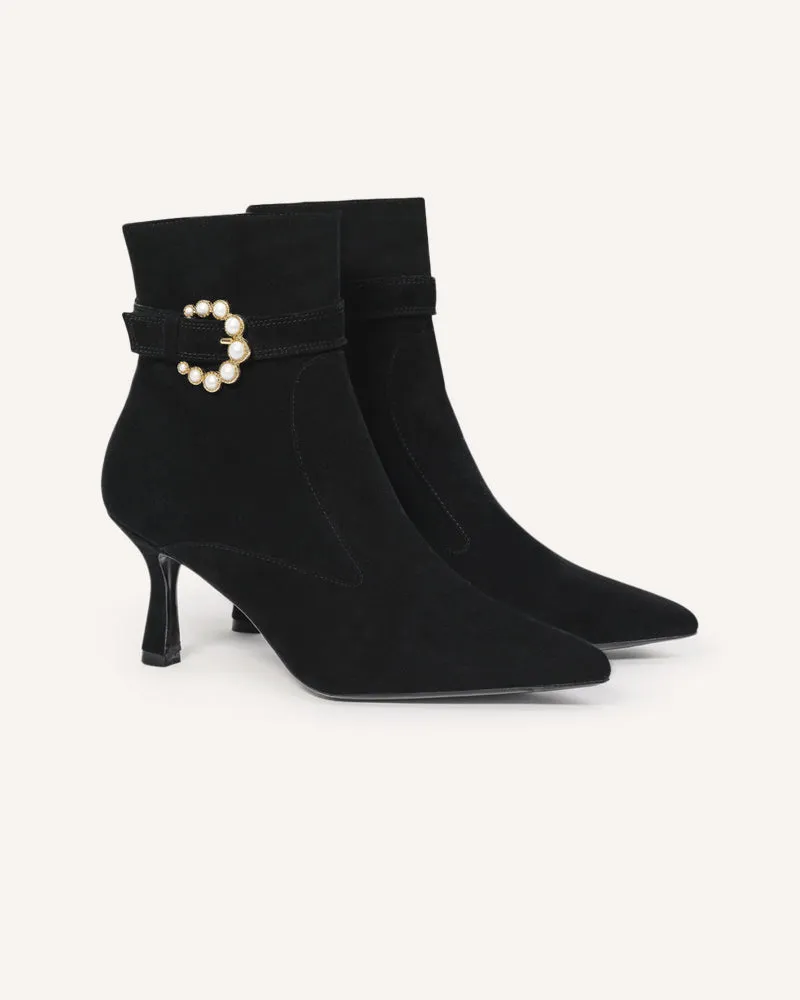 Cora Black Ankle Boots