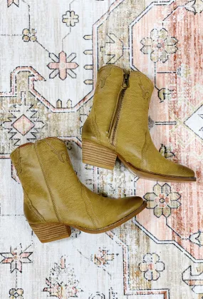 Dallas Western Bootie in Taupe