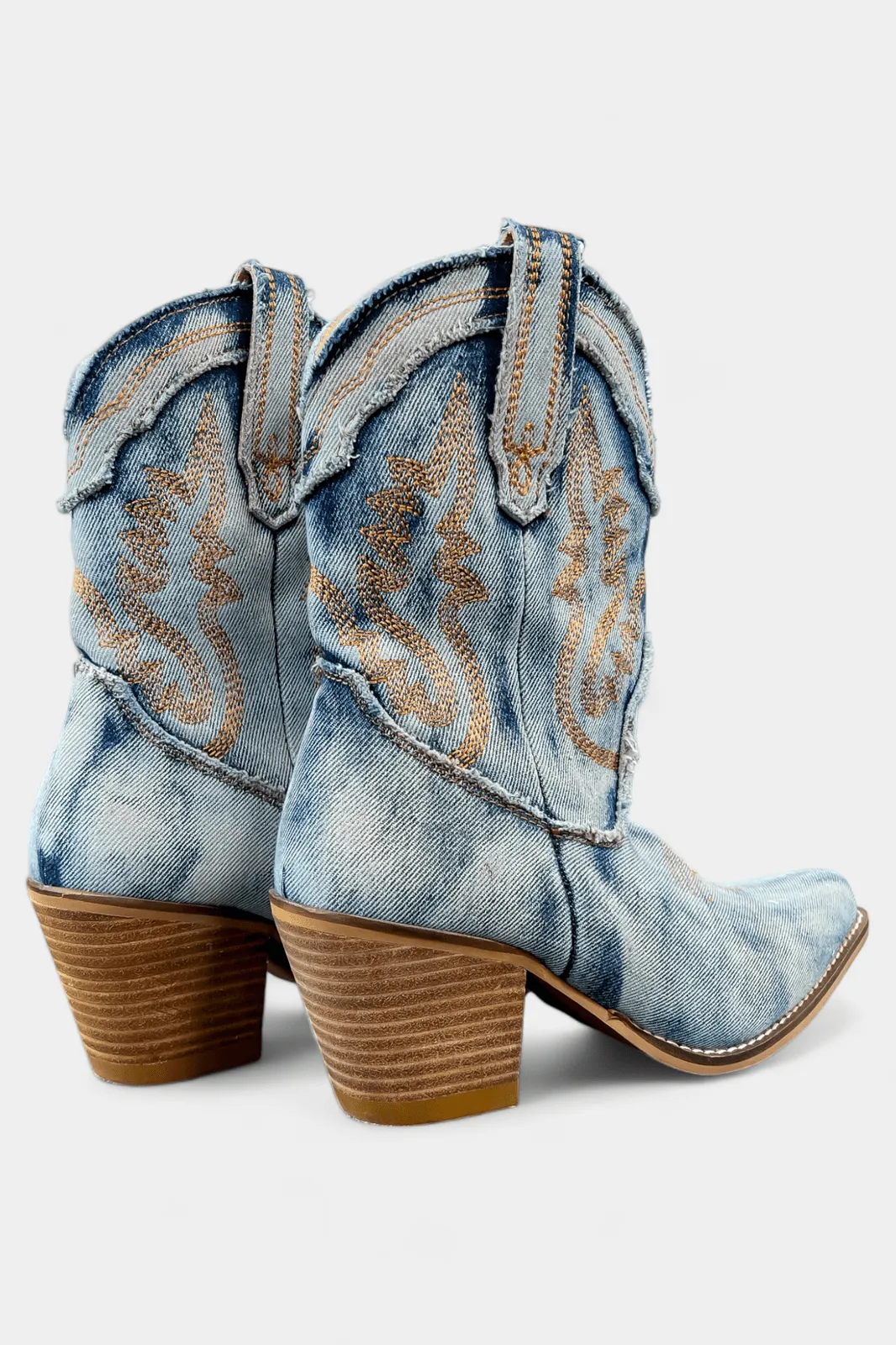 Denim Short Cowboy Boots