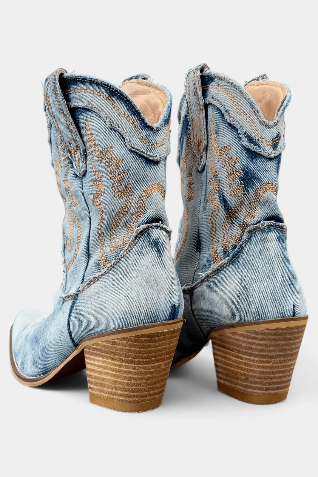 Denim Short Cowboy Boots