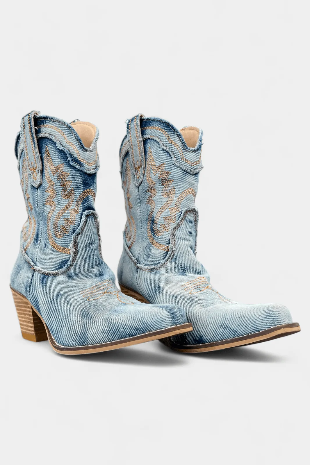 Denim Short Cowboy Boots