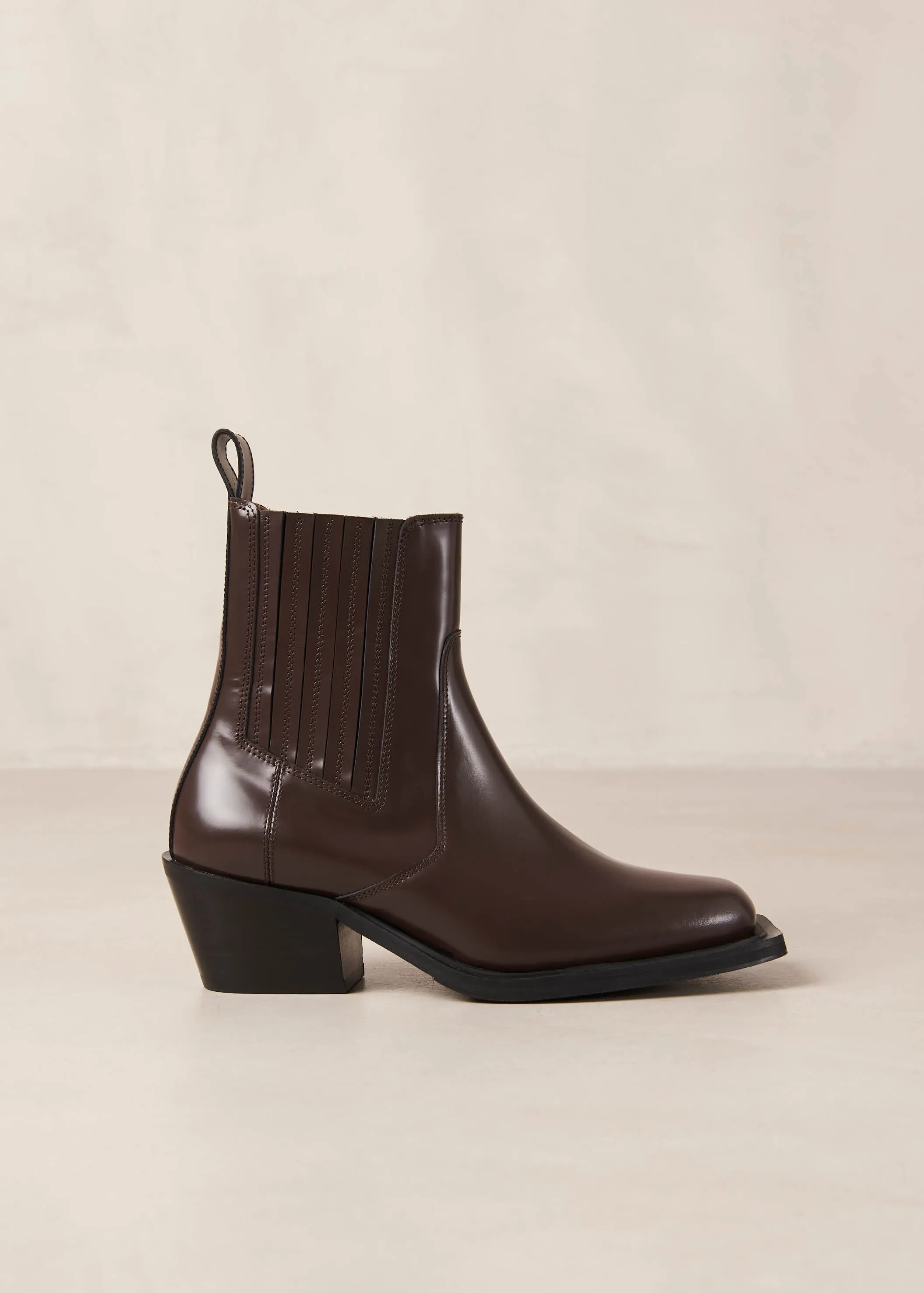 Denver Brown Leather Ankle Boots