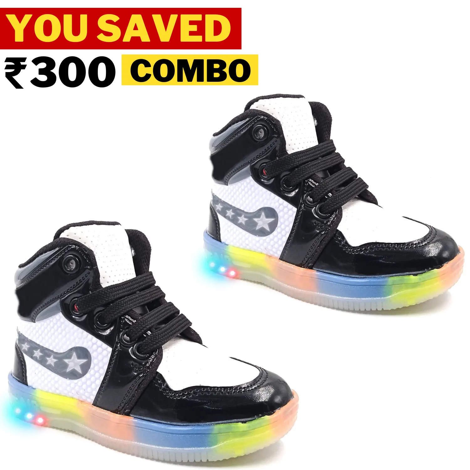 Elegant LED Kids Sneakers | Combo (Qnty 2)