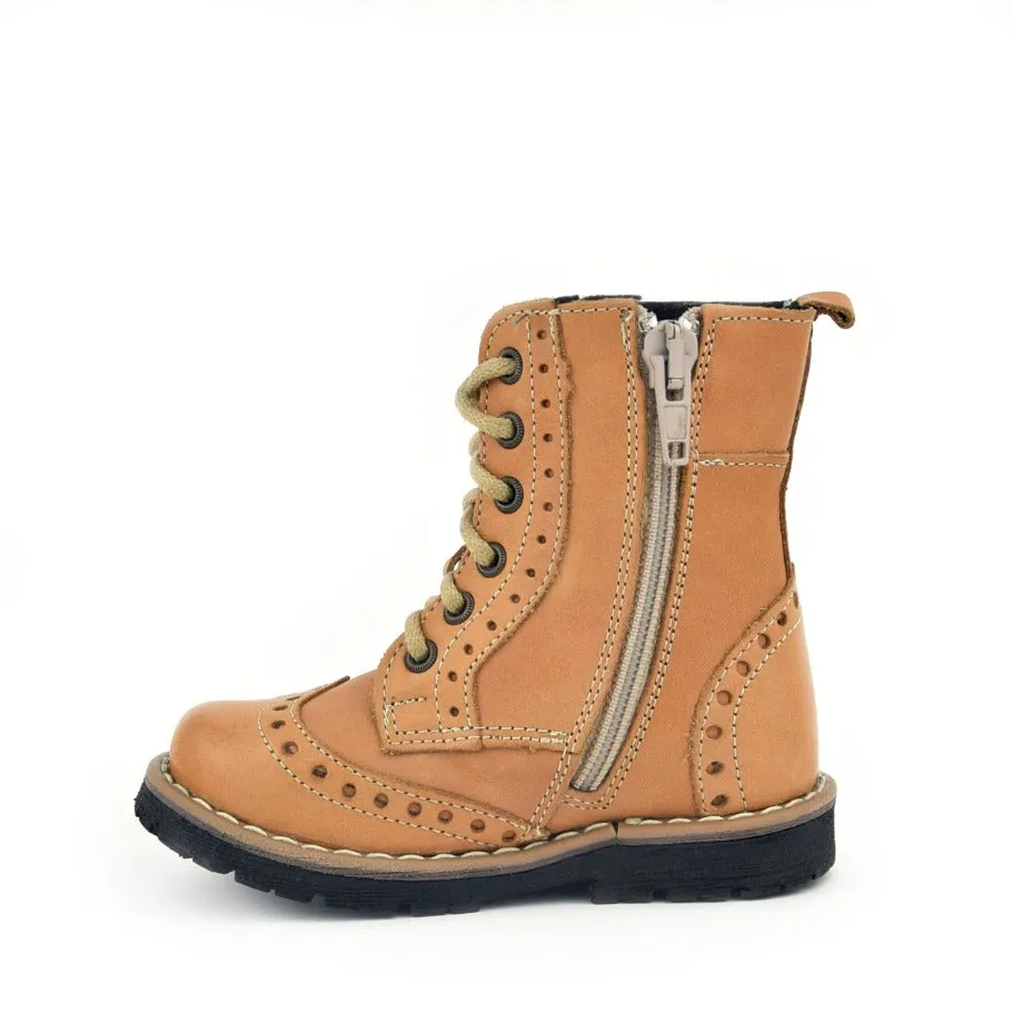 (EY1183-13) Emel light brown winter Boots with zipper