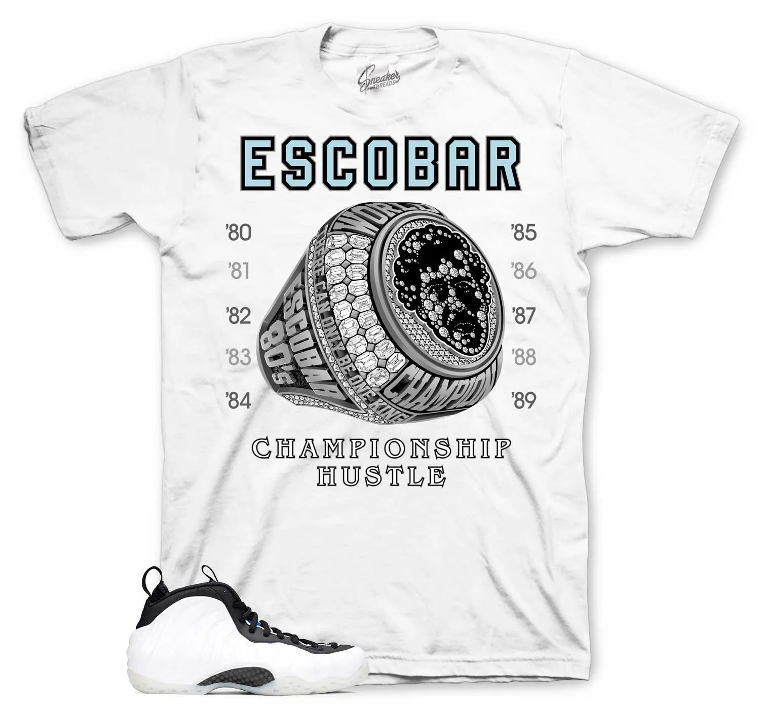 Foamposite Penny PE Shirt - Champ Hustle - White