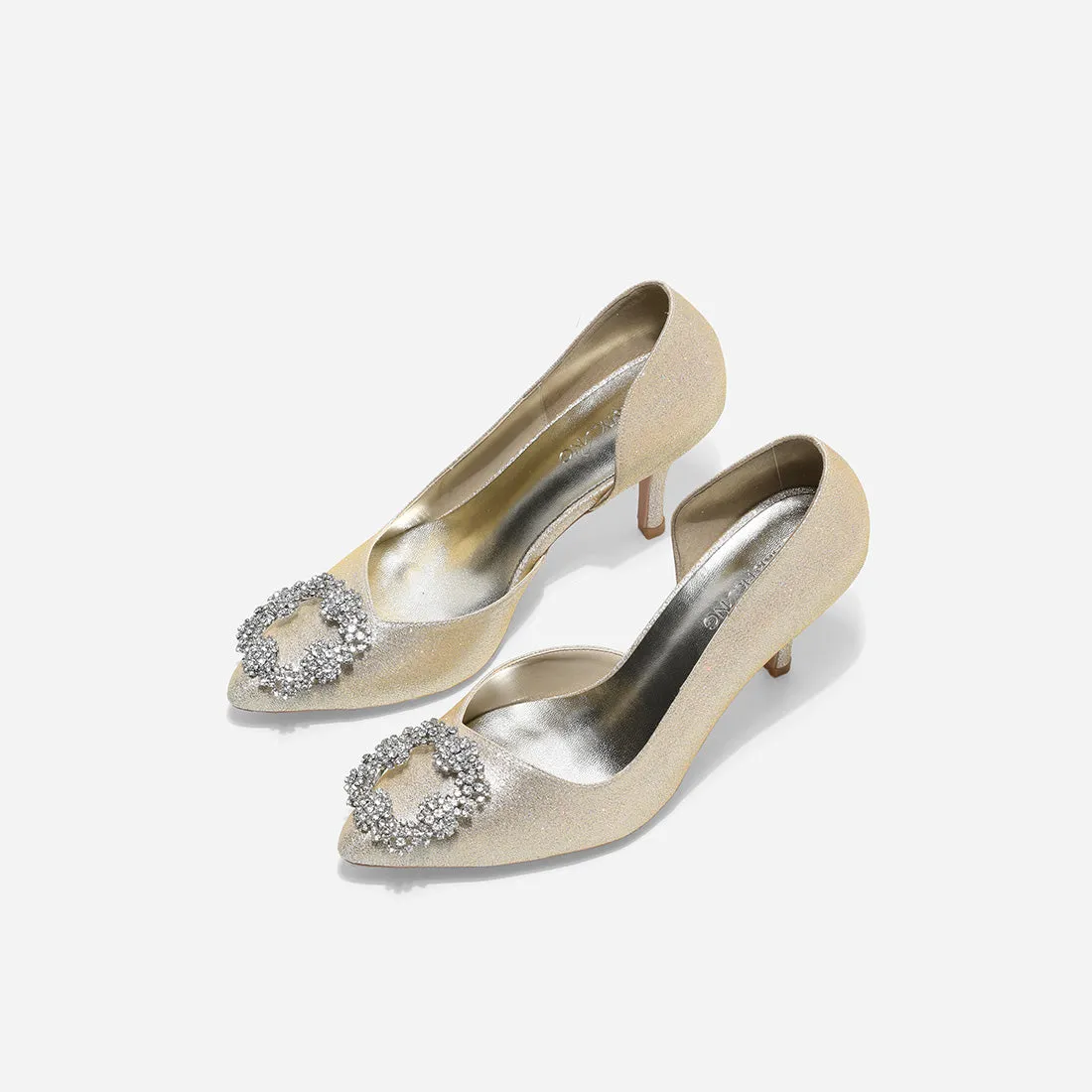 Jade Cynthia Gold Pumps