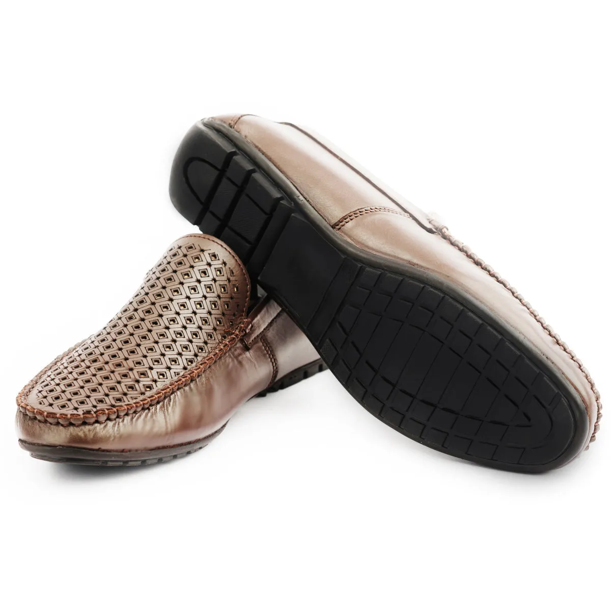 Luxury Laser-Cut Leather Moccasins