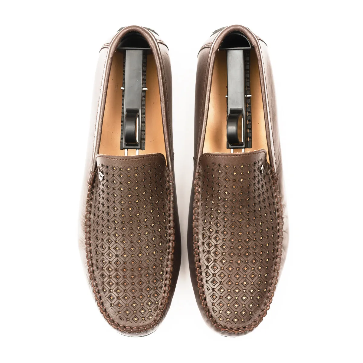 Luxury Laser-Cut Leather Moccasins