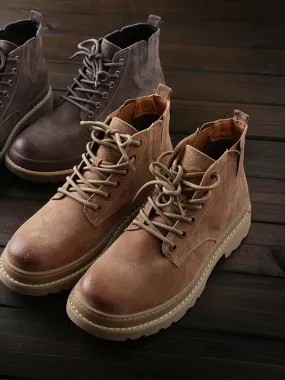 Mens Outdoor Non Slip Sneaker autumn winter men's workwear Martin boots men's shoes