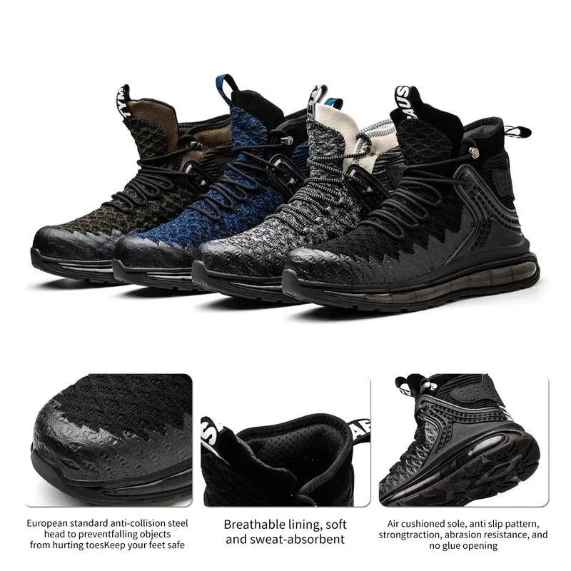 P312 Men's Casual Shoes: Air Cushion Safety Work Ankle Boots