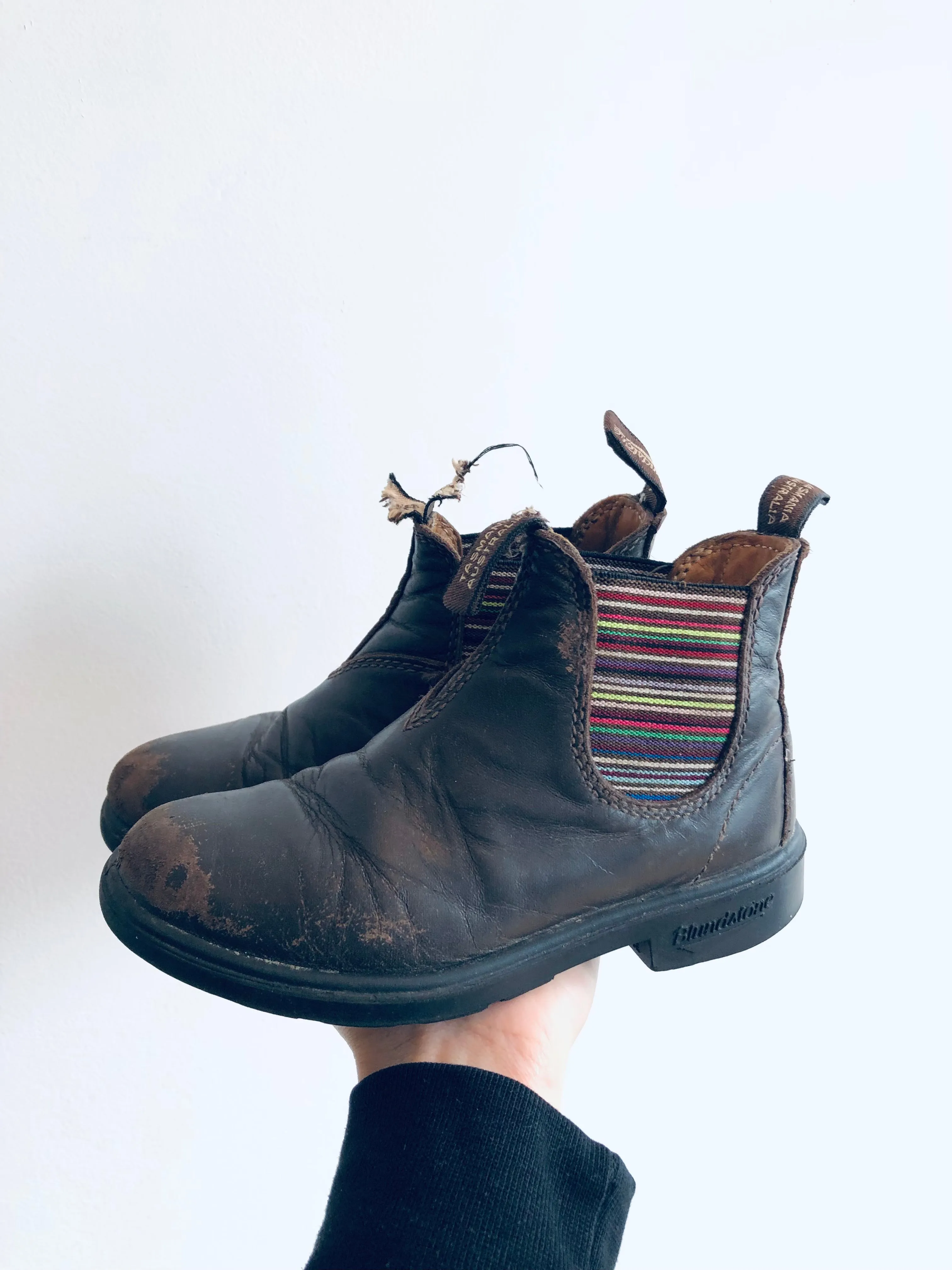 REALLY LOVED Leather Ankle Boots (wear on uppers souls are in great Condition) // 12 Kid