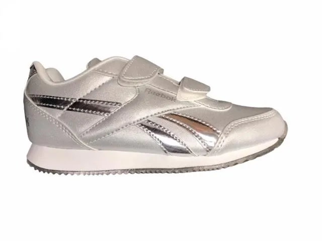 Reebok girls' sneakers shoe with velcro Royal CL Jogging 2.0 2V Kid FW8436 silver