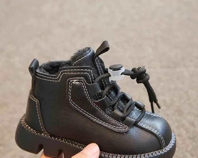 Retro Short Boots for Kids: G09122 Children's Casual Shoes for Boys and Girls