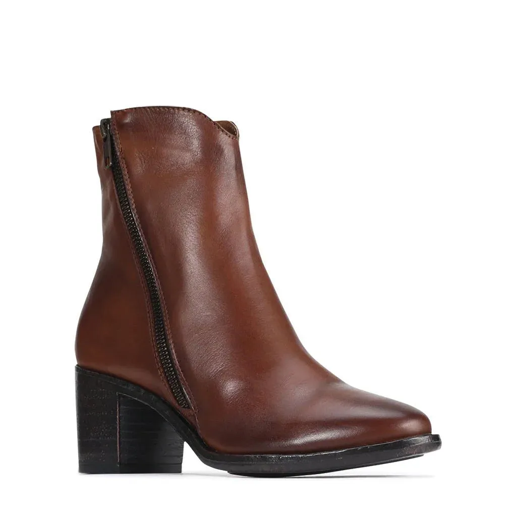 Seraphin Leather Boots - Brandy