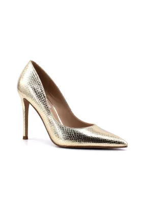 STEVE MADDEN Evelyn Décolléte Donna Gold Snake EVEL07S1