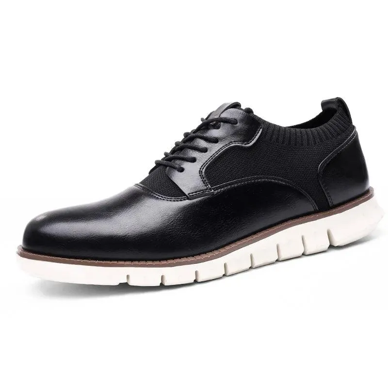 TJ419 Men's Brogue Leather Casual Shoes: Fashionable, Comfortable, and Formal