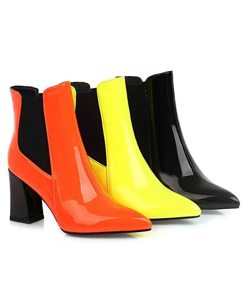 Women's Fashion Web celebrity style Pointed Toe Ankle Boots