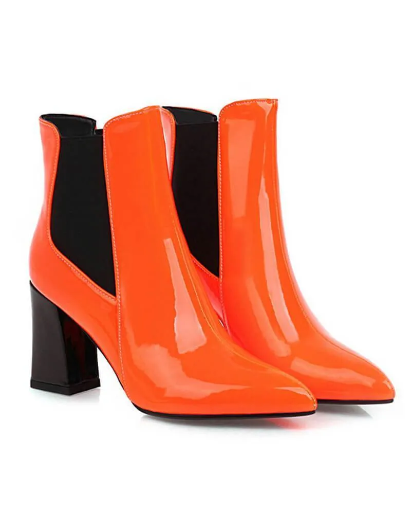 Women's Fashion Web celebrity style Pointed Toe Ankle Boots