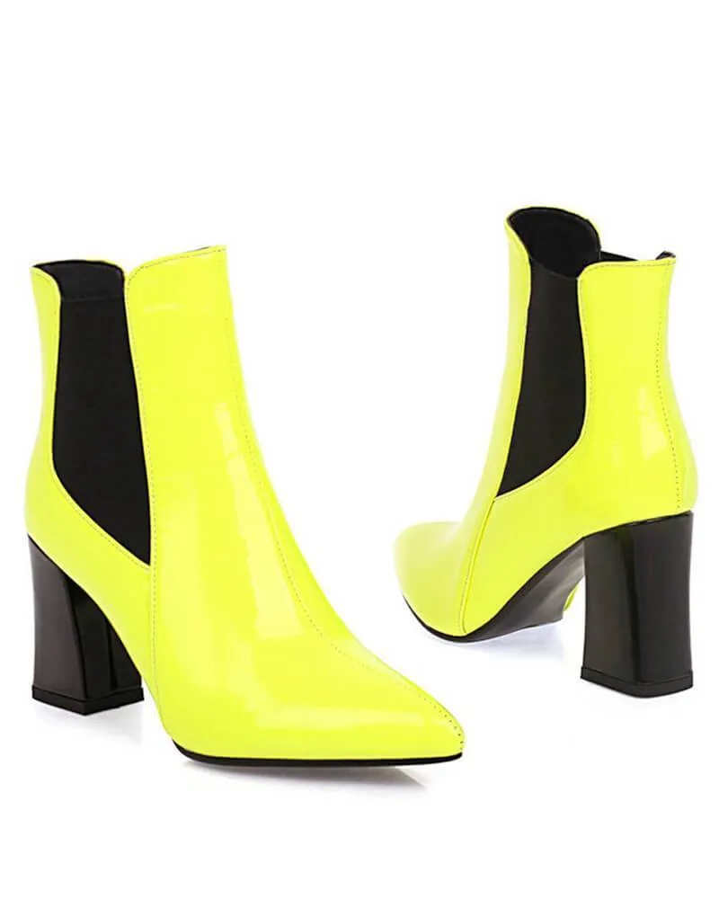 Women's Fashion Web celebrity style Pointed Toe Ankle Boots