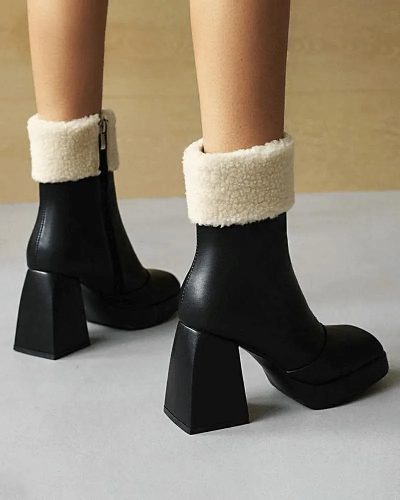 Women's Fashion Web celebrity style Zipper Boots