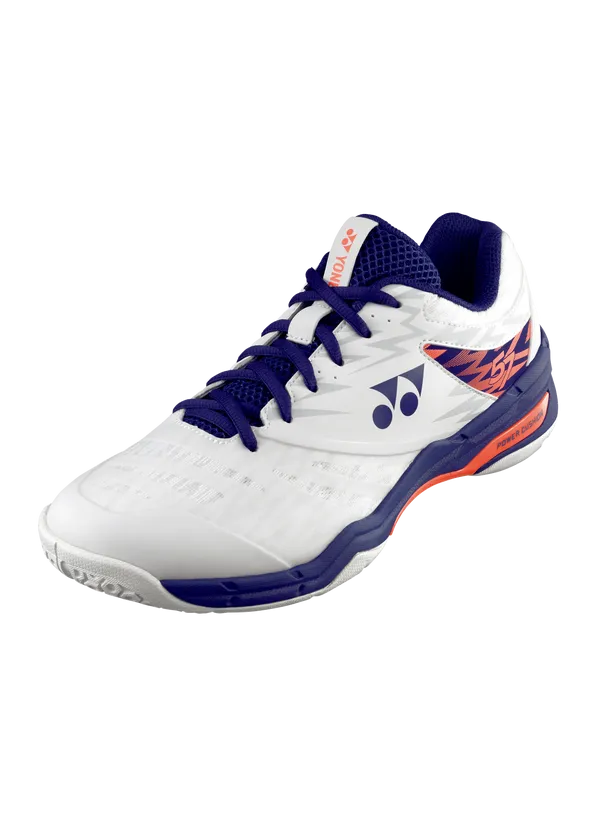 Yonex SHB 57 EX Badminton Shoes | White/Neon Orange