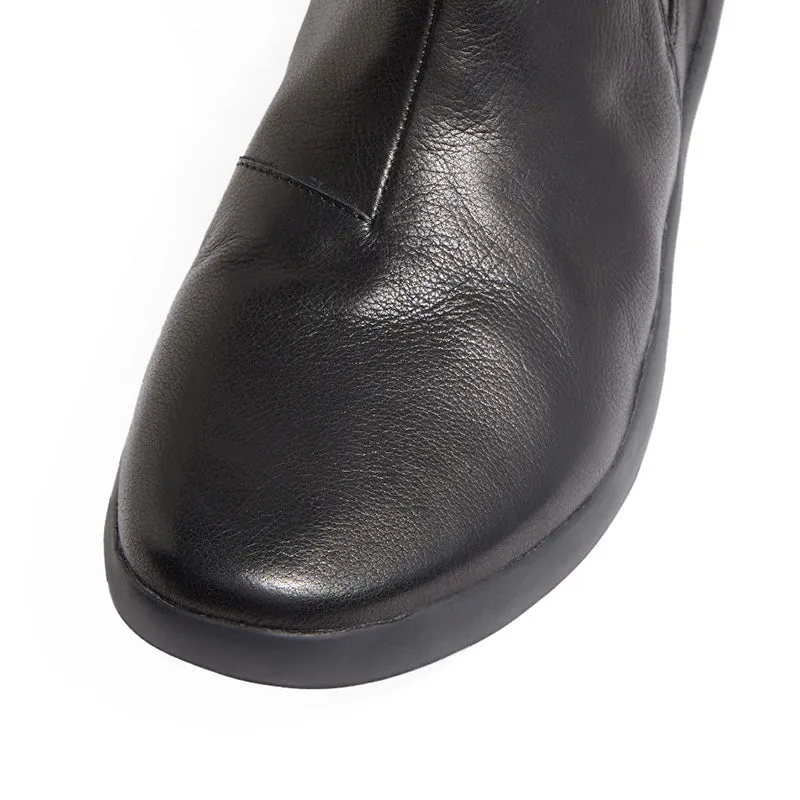 YUMBA XF - BLACK-BLACK METALLIC LEATHER-ELASTIC